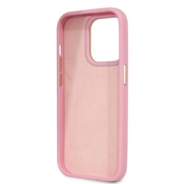 Guess - GUESS iPhone 14 Pro Skal Croco Collection - Rosa