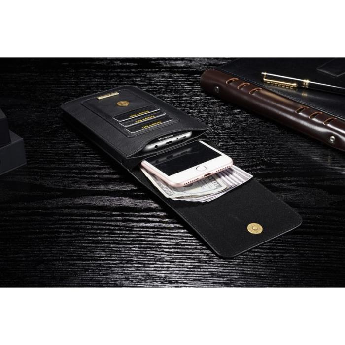 DG.MING - DG.MING Split Leather Phone Pouch S - Fodral med kortplatser, Svart