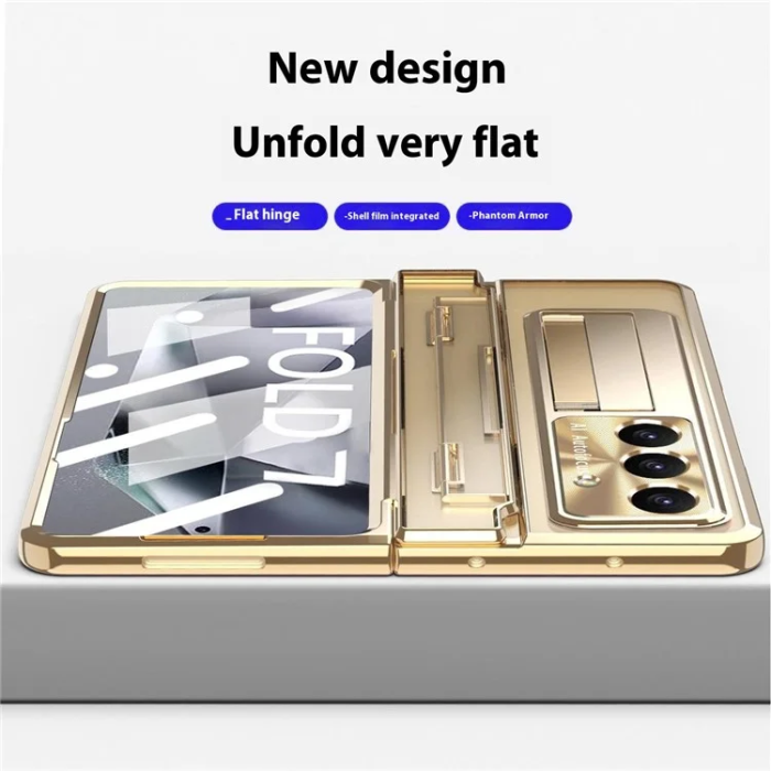 A-One Brand - Galaxy Z Fold 7 Mobilskal med Skärmskydd och Stylus - Silver