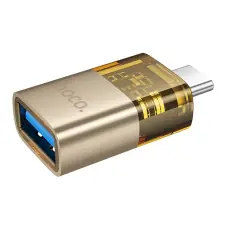 Hoco - HOCO USB-C till USB-A OTG Adapter UA36B - Guld