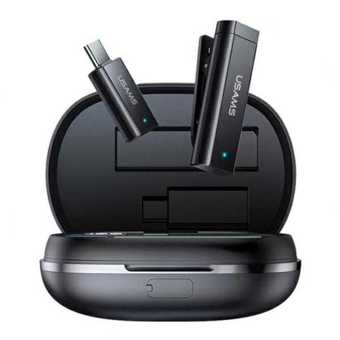 USAMS - USAMS Trådlös Lavalier-mikrofon USB-C ENC 2.4G 2x adapter