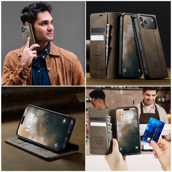 Caseme - Caseme iPhone 17 Pro Max Plånboksfodral RFID Blocking 033