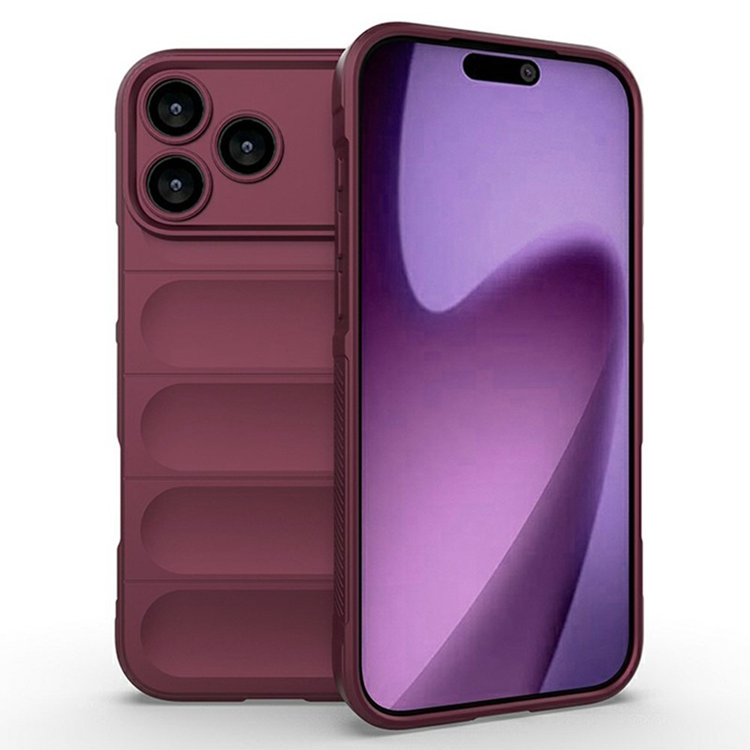 AMORUS iPhone 17 Pro Mobilskal Shockproof TPU Rugged - Vinröd | 2353 | AlltMobil