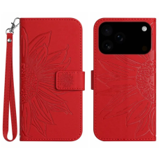 A-One Brand - iPhone 17 Pro Max Plånboksfodral Sunflower Imprint - Röd