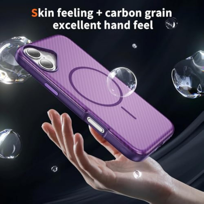 A-One Brand - iPhone 17 Mobilskal MagSafe Carbon Fiber Anti-Slip