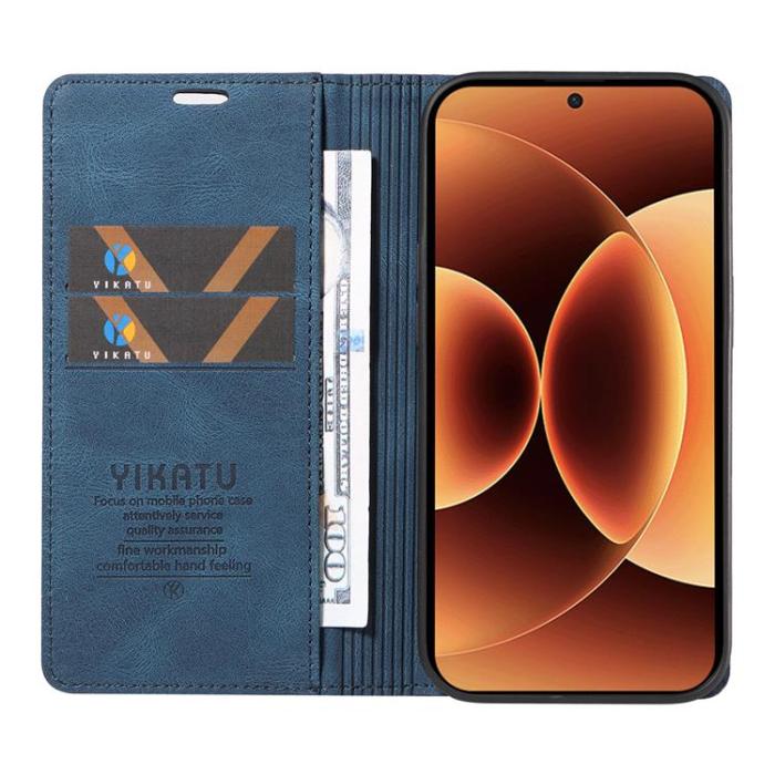 YIKATU - YIKATU Xiaomi 17 Pro Max Plånboksfodral Skin Touch - Blå