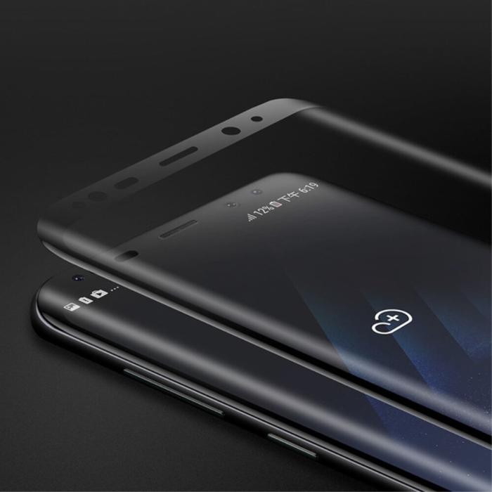A-One Brand - Curved Härdat Glas Skärmskydd till Samsung Galaxy S9 - Svart