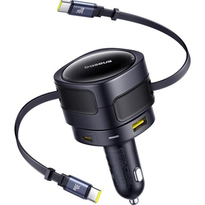 BASEUS - Baseus PD Billaddare 90W 2x USB - Svart