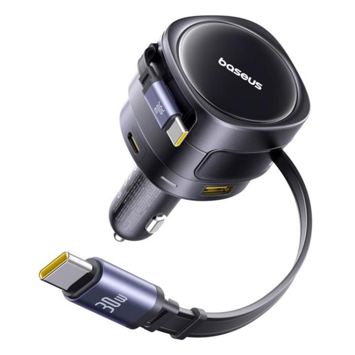 BASEUS - Baseus PD Billaddare 90W 2x USB - Svart