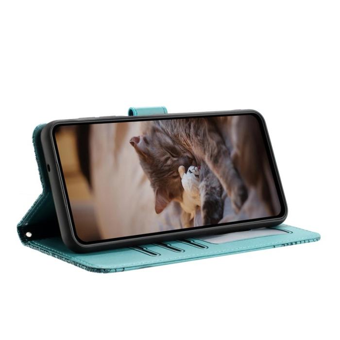 OEM - Wall Cats Samsung Galaxy S26 Fodral Äkta Läder - Blå