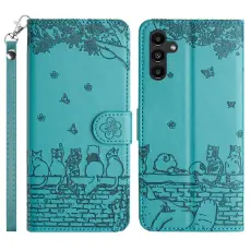 OEM - Wall Cats Samsung Galaxy S26 Fodral &Auml;kta L&auml;der - Bl&aring;