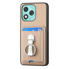A-One Brand - Honor 400 Lite Mobilskal Korthållare Carbon Fiber - Beige