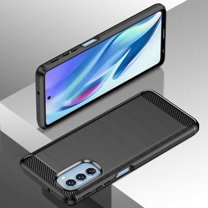 OEM - Carbon Flexible Skal Motorola Moto G51 5G - Svart