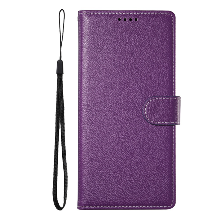 A-One Brand - Galaxy A17/A26 Plånboksfodral Litchi Läder Magnetic - Lila