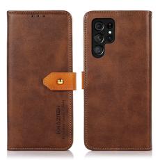 KHAZNEH - KHAZNEH Samsung Galaxy S26 Ultra Pl&aring;nboksfodral Konstl&auml;der Flip Cover - Brun