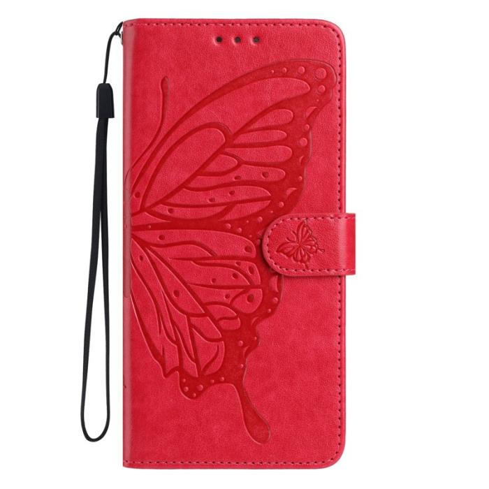 OEM - Samsung Galaxy S26 Plus Plånboksfodral Flip Konstläder Med Rem - Röd