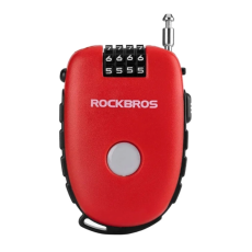 Rockbros - Rockbros Cykellås Med Indragbar Kabel - Röd