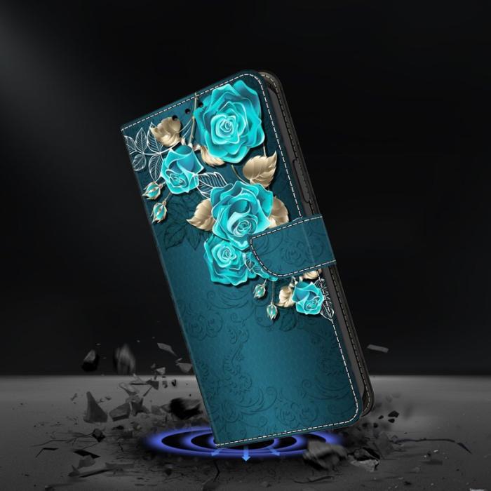 OEM - Samsung Galaxy S26/S26 Pro Plånboksfodral Magnetlås Konstläder Blå Ros