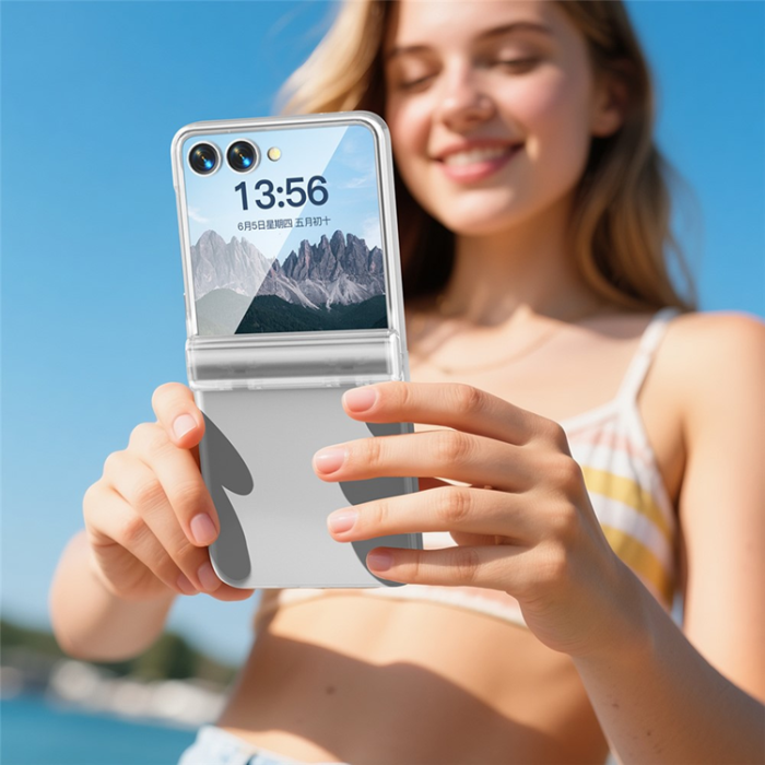 A-One Brand - Galaxy Z Flip7 Mobilskal Hinge Protection - Clear