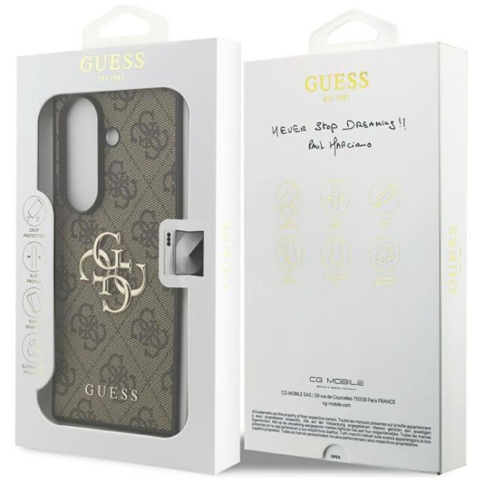 Guess - Guess Galaxy Z Fold 7 Mobilskal Big 4G Logo Classic Logo - Brun