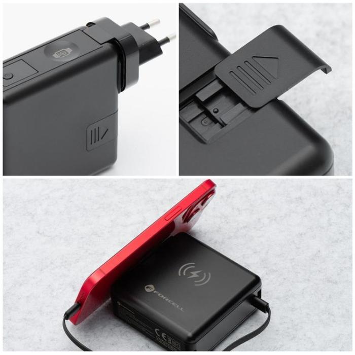 Puro - FORCELL 6in1 Snabbladdare 45W USB-C/USB-A Powerbank 15000mAh