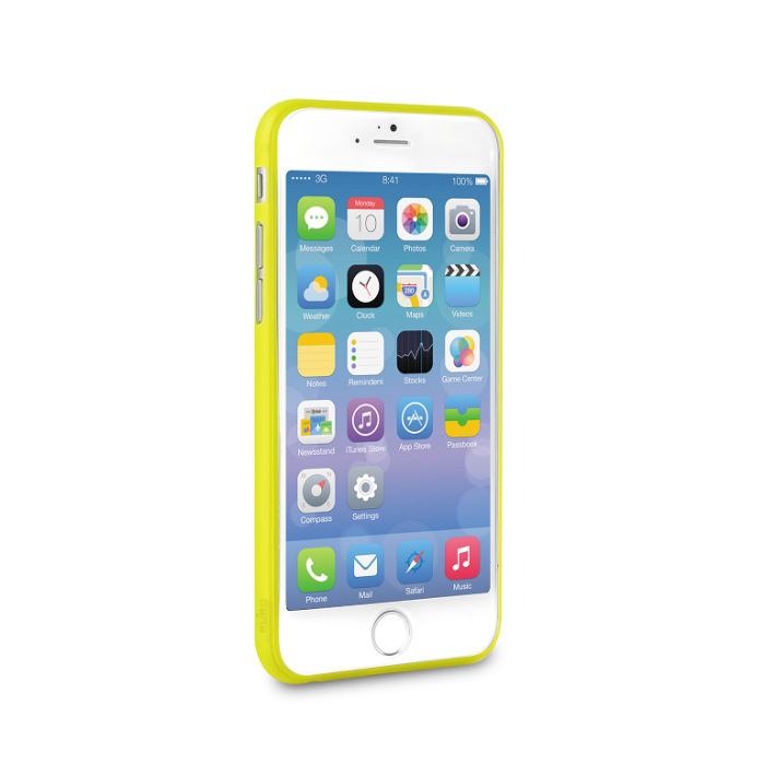 Puro - Puro Cover Apple iPhone 6(S) Plus Ultra-Slim 0.3 (Gul) + Skärmskydd