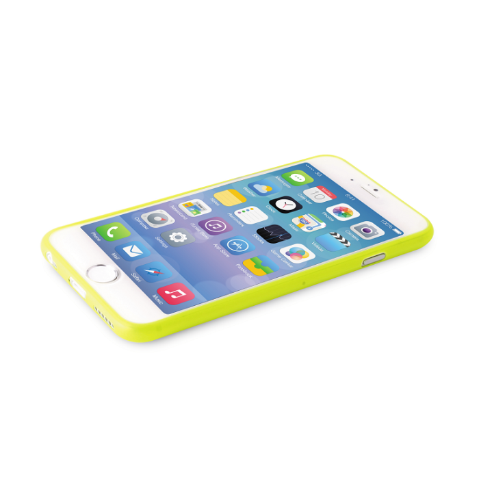 Puro - Puro Cover Apple iPhone 6(S) Plus Ultra-Slim 0.3 (Gul) + Skärmskydd