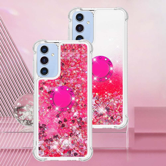 A-One Brand - Galaxy A17/A26 Mobilskal Kickstand Quicksand TPU - Rosa