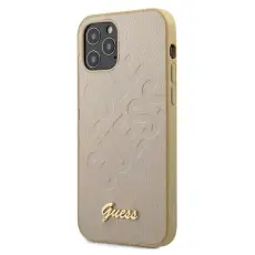 Guess - Guess Skal iPhone 12 mini Iridescent Love Guld Logo - Guld