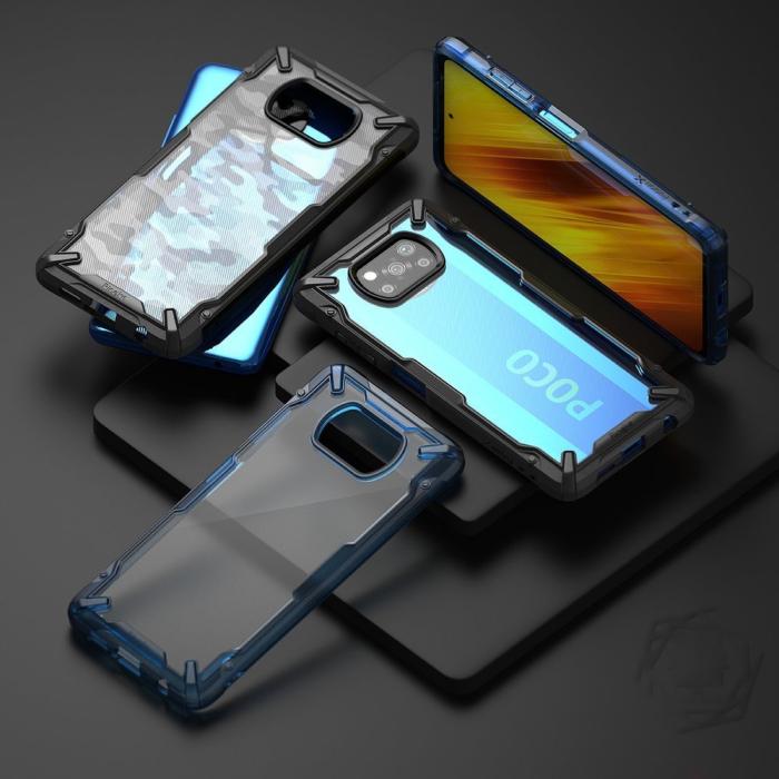 UTGATT4 - Ringke Fusion X Durable Skal Poco X3 / X3 Pro / X3 NFC - Crazny Camo Svart