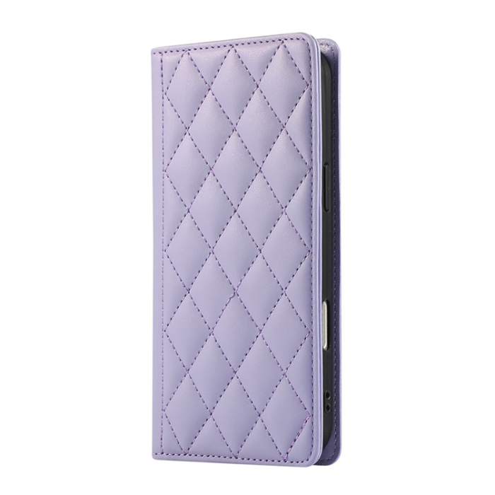A-One Brand - iPhone 17 Air Plånboksfodral RFID Rhombus Läder - Lila