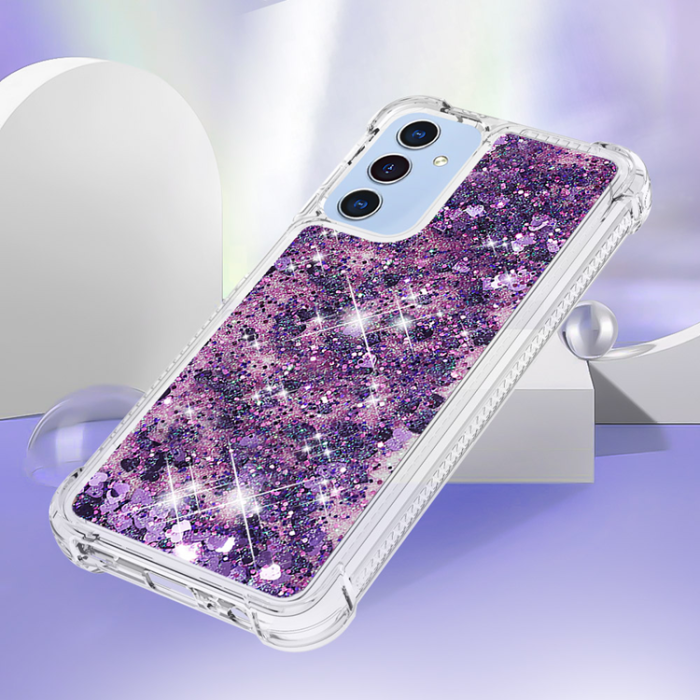 A-One Brand - Galaxy A17/A26 Mobilskal Glitter Quicksand TPU - Mörklila