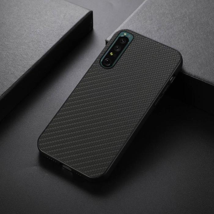 A-One Brand - Sony Xperia 1 IV Skal Carbon Fiber Drop-proof - Svart