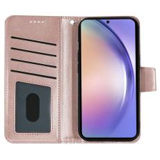 OEM - Samsung Galaxy A37 Fodral L&auml;der - Ros&eacute;guld