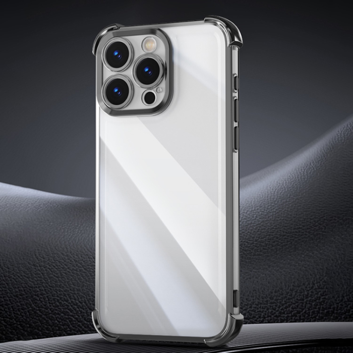 OEM - iPhone 16 Pro Mobilskal Anti Shock Chrome - Svart