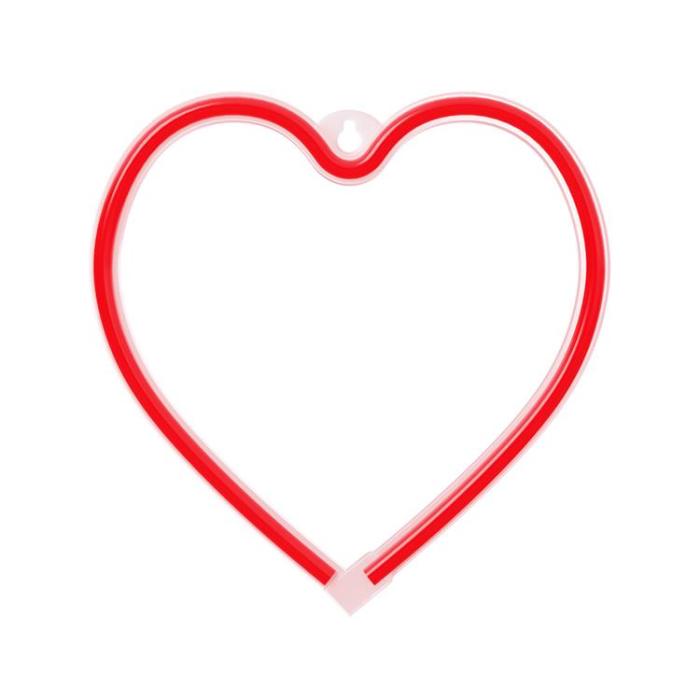 Forever Light - Forever Light LED Neon HEART Bat FLNE07 + USB - Röd