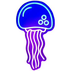 Beline - Beline Neon Light Jellyfish - Lila