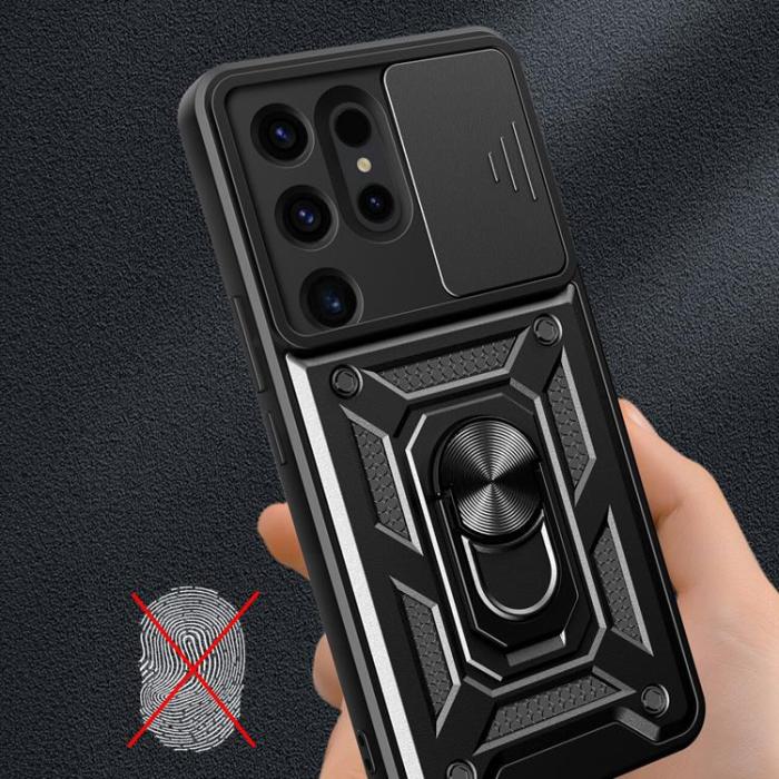 OEM - Galaxy S24 Ultra Mobilskal Hybrid Armor Camshield - Svart