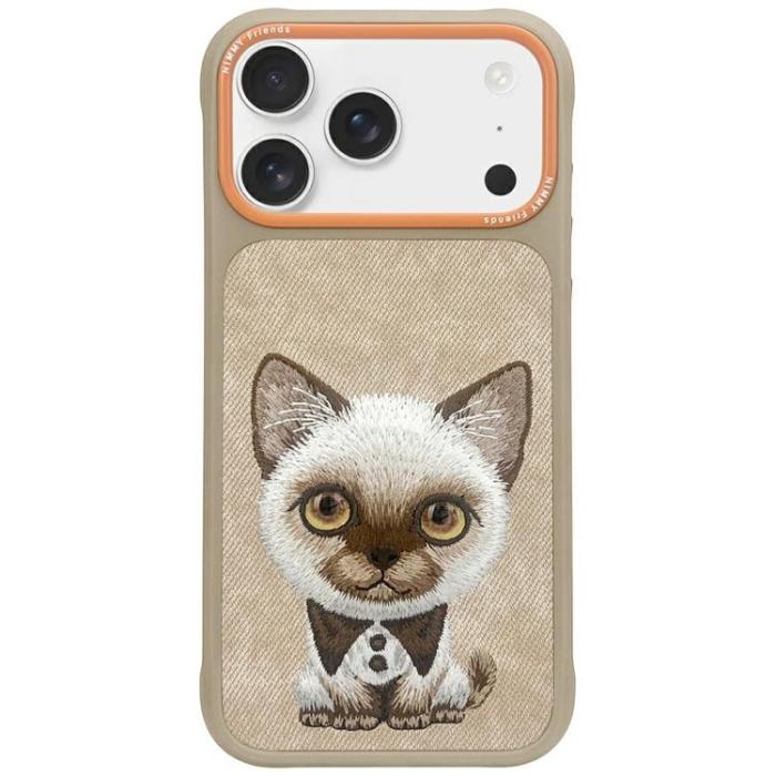NIMMY - Nimmy iPhone 17 Pro Mobilskal Big Eyed Pet 2.0 Cat - Beige