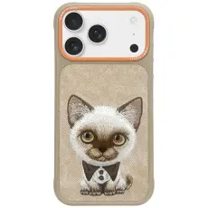NIMMY - Nimmy iPhone 17 Pro Mobilskal Big Eyed Pet 2.0 Cat - Beige