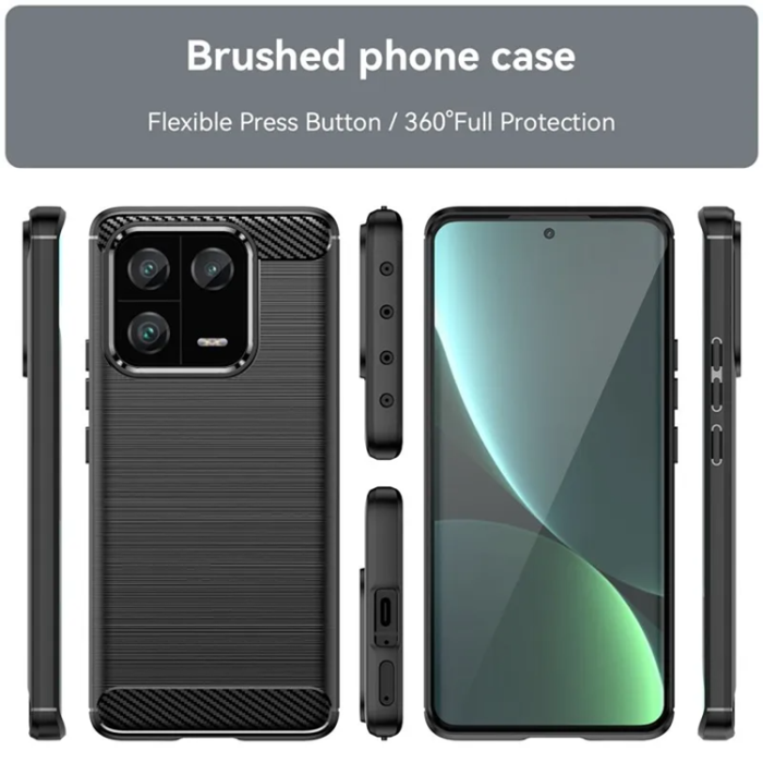A-One Brand - Xiaomi 13 Pro Mobilskal Carbon Fiber - Svart