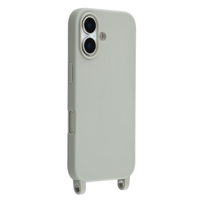 A-One Brand - iPhone 17 Mobilskal TPU Shockproof med Lanyard - Grå