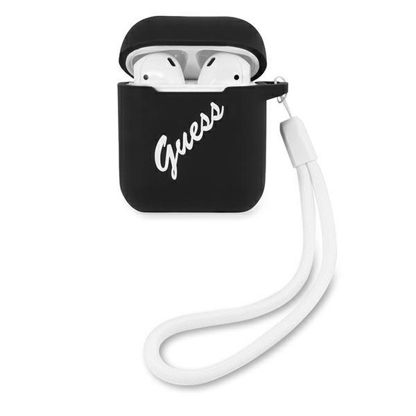 Guess Skal AirPods Silicone Vintage - Svart/Vit | 2353 | AlltMobil