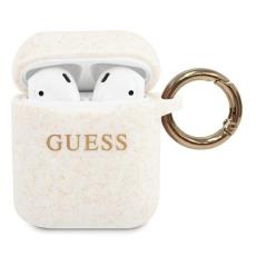 Guess - Guess Skal AirPods Silicone Glitter - Vit