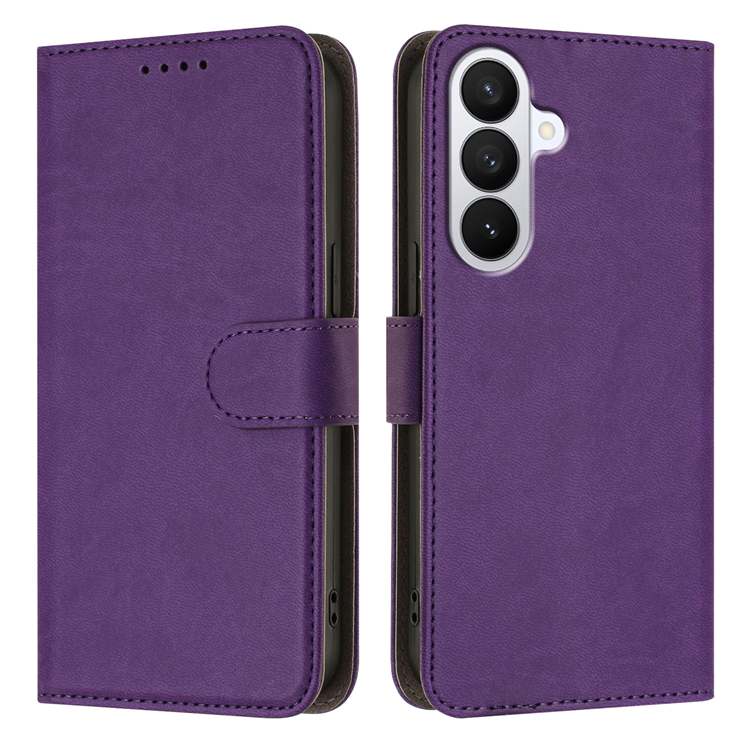 Galaxy S26 Pro Plånboksfodral Solid Color Läder - Mörklila | 2353 | AlltMobil
