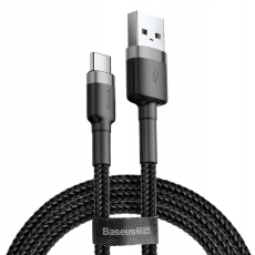 BASEUS - Baseus USB-A - USB-C Kabel 3m Halo - Svart