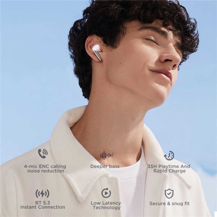 Joyroom - Joyroom In-Ear Hörlurar Bluetooth Vattentät JR-BB1 - Vit