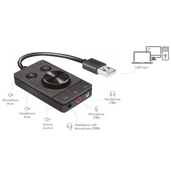 LogiLink - Logilink USB-Ljudadapter med Volymkontroll