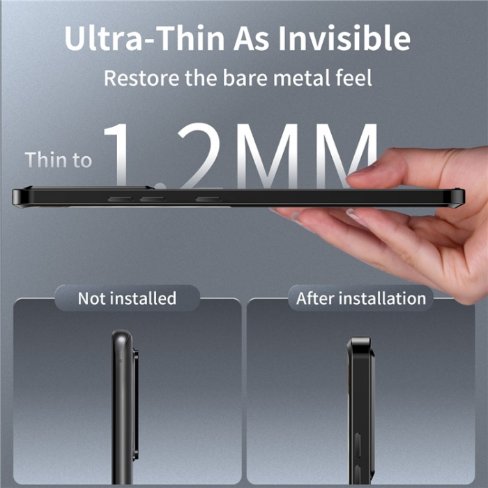 OEM - Galaxy S23 Ultra Mobilskal Magsafe Metall - Svart