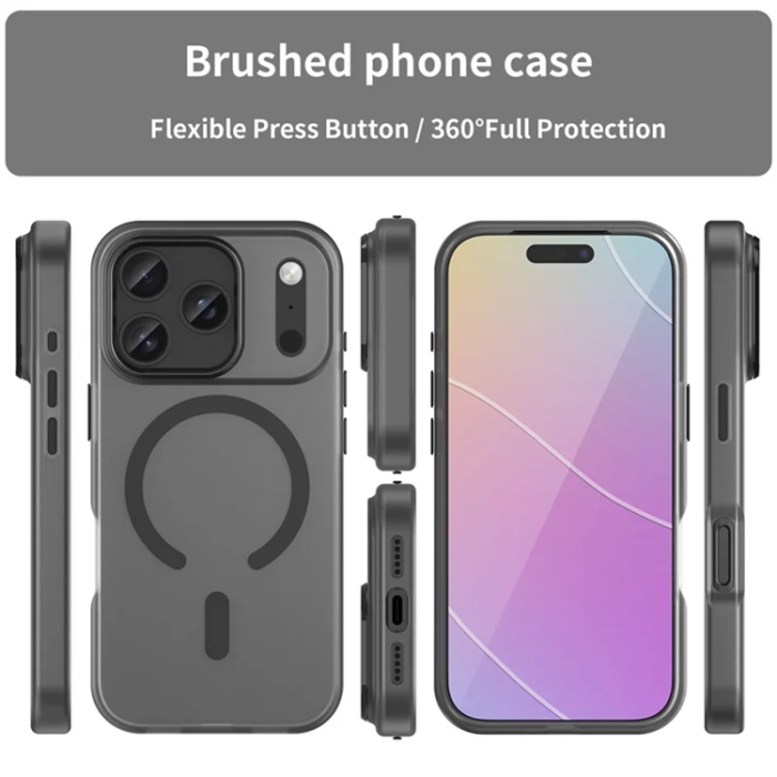 A-One Brand - iPhone 17 Pro Max Mobilskal MagSafe Matte Translucent - Svart
